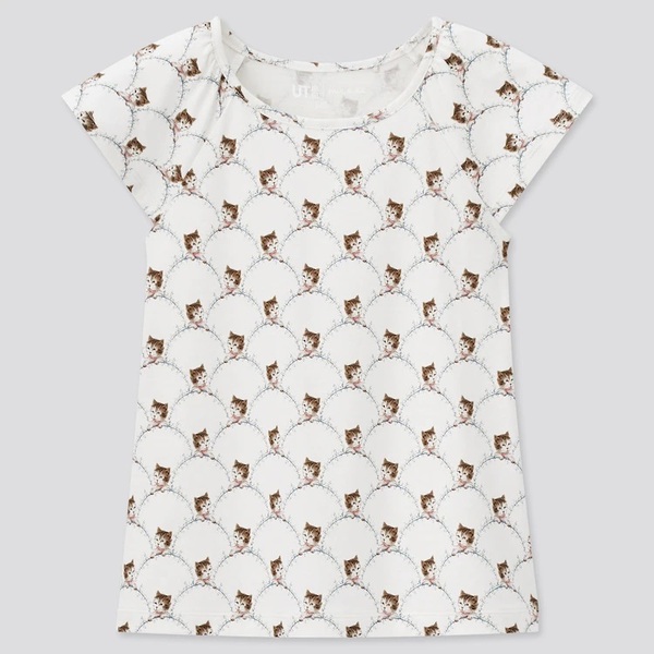 新品　ユニクロ　GIRLS ポール & ジョー UT グラフィックTシャツ（半袖）猫　130㎝