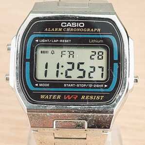 【動作品】カシオ CASIOA  WATER WR RESIST ALARM CHRONOGRAPH デジタル腕時計 腕時計 164W 593 時計 ヴィンテージ メンズの画像1
