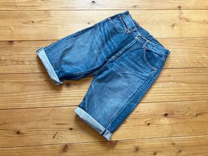 Levi's 503 デニム ハーフパンツ 30インチ リーバイス ジーンズ ジーパン ロールアップ 古着 アメカジ ショートパンツ ３０インチ Q