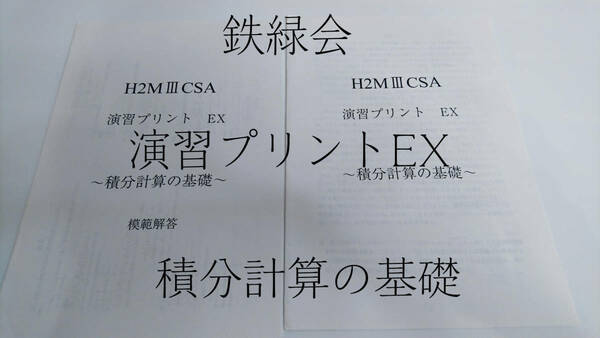 鉄緑会　大阪校　SA　演習プリントEX　積分計算の基礎　数学　駿台　河合塾　Z会　東進　