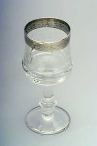 [ postage our company charge ]# Venetian * blur no glass wine glass * retro. Italy 1980 period. unused goods.