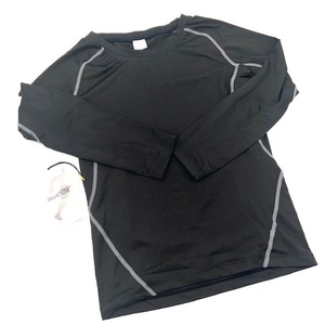 Sillictor キッズ コンプレッション ウェア インナー スポーツ アンダーシャツ インナーウェア [吸汗速乾・通気保温] 3273blkgr- 130