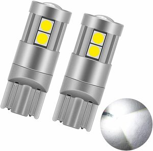 『送料無料』爆光 T10 LED ポジションランプ　ルームランプ　ナンバー灯 3030LED素子 DC12V-24V ホワイト 2個　白　YO　ライト　バルブ