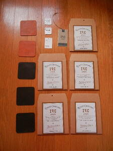  Europe leather ( Portugal made ) cow leather square Coaster Brown 2 point * black 3 point 5 point set 