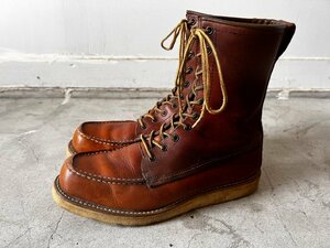 (^w^)b RED WING 70s 877 BROWN US9.5C Red Wing Irish setter boots moktu Brown red tea dog tag 90s80s retro standard 