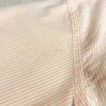 【90s】ラルフローレン 刺繍ポニー ヒッコリーストライプ ボタンダウン 長袖シャツ オレンジ ホワイト XL ビッグサイズ アメカジ 古着_画像9