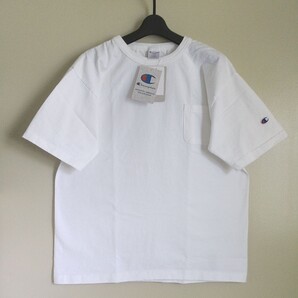 Champion T1011 ショートスリーブ ポケット付き Tシャツ C5-B303 ホワイト Lサイズ 新品