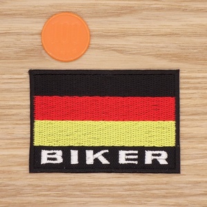 【Ｌサイズ】アイロンワッペン NO.1069 ドイツ ライダー ＢＩＫＥ バイク ツーリング ＧＥＲＭＡＮＹ国 ＢＩＫＥＲ 【郵便定形】
