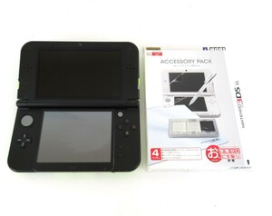 まとめ 任天堂 new NINTENDO 3DS LL ライム×ブラック 本体 RED-001 アクセサリーパック 0822-001
