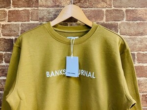 ★表記M/新品！LA発.バンクスジャーナル.BANKS.刺繍.オーガニックコットン使用.スウェット.定価￥10780.西海岸ヴィンテージサーフスタイル