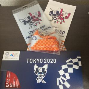 東京オリンピック 観戦チケット（陸上競技）+首かけチケットホルダー、会場マップ