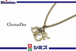 【Christian Dior】クリスチャンディオール アンティーク ヴィンテージ CD ロゴチャーム ペンダント ネックレス ◆美品 質屋出品 質シミズ