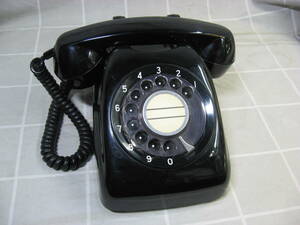 【昭和レトロ】NTT 日本電信電話公社 黒電話 ダイヤル式電話機 600-A1 通話確認済 送料無料