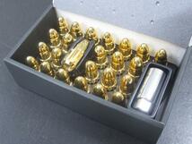 日本製 弾丸ナット ゴールド 55mm M12XP1.25 24個セット_画像1