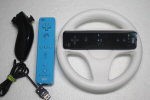 Wiiリモコン用 まとめて4個セット A11 リモコン/ヌンチャク/ハンドルセット 任天堂純正/動作品