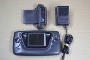 SEGAセガゲームギア本体セット HGG-3210 電源コードSA-160A/TVチューナーMK-2101動作未確認のためジャンク品