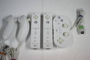 Wiiリモコン用 まとめて5個セット B3 リモコン/ヌンチャク/クラシックコントローラーセット 任天堂純正/動作品