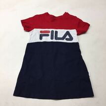 送料無料★FILA フィラ★Tシャツワンピース 半袖トップス シャツワンピース★女の子 キッズ 子供 100 #30706sbw_画像1