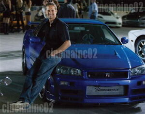 ポール・ウォーカー/『ワイルド・スピードMAX』青いNISSAN Skyline GT-Rとブライアンの写真