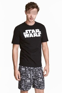 激レア!! 未使用品!! H&M × STAR WARS　エイチアンドエム × スターウォーズ　パジャマセット　Mサイズ 全国送料￥230-[匿名配送] Tシャツ