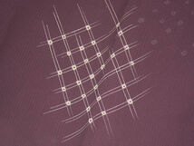 解き洗張り 正絹　絽織　反物　幾何学柄　アンティーク　リメイク素材_画像2