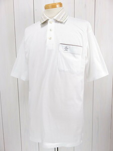  Munsingwear wear polo-shirt with short sleeves embroidery entering white Golf made in Japan M