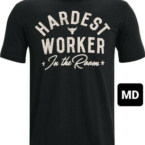 【新品】アンダーアーマー×ザ・ロック project rock UNDER ARMOUR ハードワーカーTシャツ ブラック
