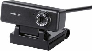 200万画素 エレコム WEBカメラ マイク内蔵 200万画素 高精細ガラスレンズ ブラック UCAM-C520FBBK