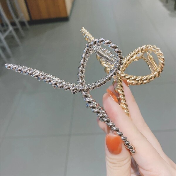 2点セット!ゴールド シルバー ヘアクリップ ヘアアクセサリー シンプル 大人気 韓国