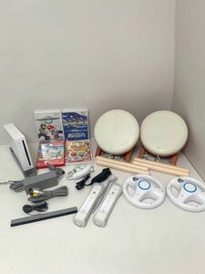任天堂　Wii 本体 ハンドル2 タタコン2 Wiiリモコン2 遊べるセット