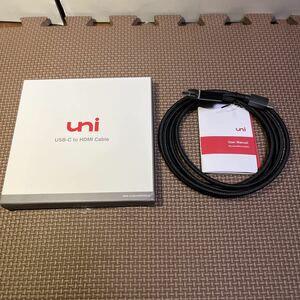 uni USB-C to HDMI Cable スペースグレー 1.8m
