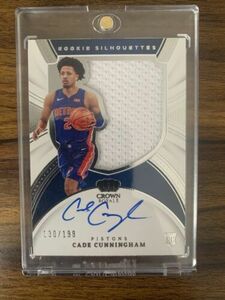 2021-22 Crown Royale Cade Cunningham Rookie Silhouettes Patch On Card Auto /199 海外 即決