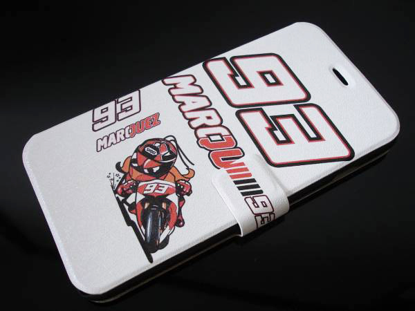 即決 ★ iPhone 7 Plus/ 8 Plus カード入れスタンド機能付き手帳レザーケース ★ 93マルク・マルケス ★ MotoGP王者 ★ 送料無料