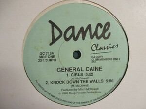 ★ General Caine ： Girls / Knock Down The Walls 12'' ☆ c/w Denroy Morgan - I'll Do Anything For You / Another Version For You