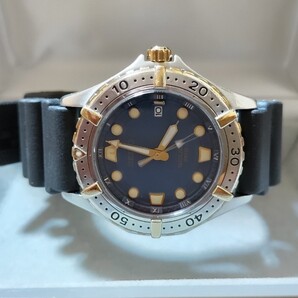 【ヴィンテージ】美品 ガラス無傷 SEIKO スキューバ コンビ 新品ウレタンバンド 新品電池交換 純正バンド付 ヴィンテージ