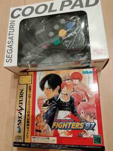 セガサターンソフト ザ・キング・オブ・ファイターズ’97 拡張ラムカートリッジ付き KOF +コントローラーCOOL PAD 美品 送料無料 SS