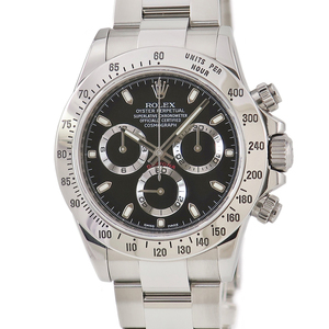 【3年保証】 ロレックス コスモグラフ デイトナ 116520 ランダム番 黒 梨地バックル 自動巻き メンズ 腕時計