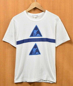 トルコ製 COMME des GARCONS SHIRT コム・デ・ギャルソン シャツ 半袖 Tシャツ ホワイトベース×ピクトグラム メンズS(38240