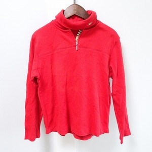 #anc Burberry Golf BURBERRY GOLF cut and sewn L red ta-toru neck piling put on manner check Zip up Logo lady's [760849]