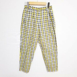 #anc Christian Dior sport ChristianDior SPORTS pants L yellow color series check lady's [763042]