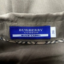 #anc バーバリーブルーレーベル BURBERRYBLUELABEL シャツ ブラウス 38 カーキ フリル ロゴ刺繍 レディース [620297]_画像8