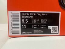 新品 NIKE BLAZER LOW/SACAI Patent Leather 27,5cm_画像6