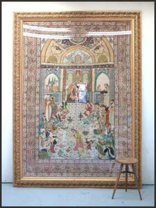 ◎ Ограниченный большой размер персидский ковер ковер спермой шелк шелк около 142 × 204㎝ / Иранский ковер ковер Art Art Art Carpet