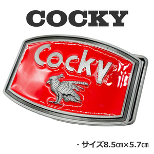  belt buckle only possible to exchange men's lady's metal fittings parts kind casual COCKY chicken type red red surface white buckle 