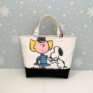 送料無料★スヌーピー★ミニトートバッグ シーツリメイク*ハンドメイド*ビンテージシーツ