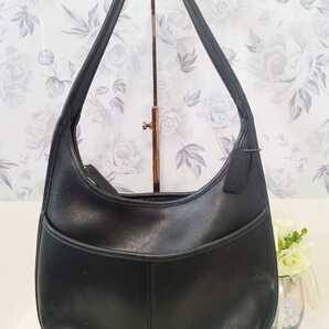 【COACH】オールドコーチ ショルダーバッグ ブラック レザー 9033