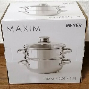 新品☆送料無料 マイヤーステンレス スチーマーセット 18CM