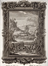 1732年 ショイヒツァー 神聖自然学 銅版画 Tab.682 新約聖書 マタイによる福音書 第13章 25節_画像1