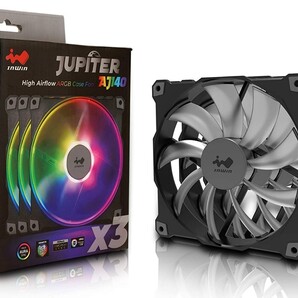 2個セット IN WIN Jupiter AJ140 FN-AJ140-3PK 140mm ファン ARGB INWIN