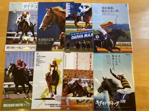 【N】競馬 名馬 クリアファイル 8枚まとめて ロゴタイプ オルフェーヴル ダイワメジャー他 キャンペーン 非売品